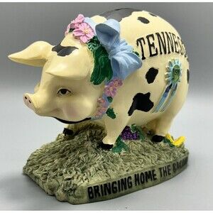 Tennessee Pig Piggy Bank Bringing Home The Bacon Blue Ribbon 1st Mc Art Co Farm